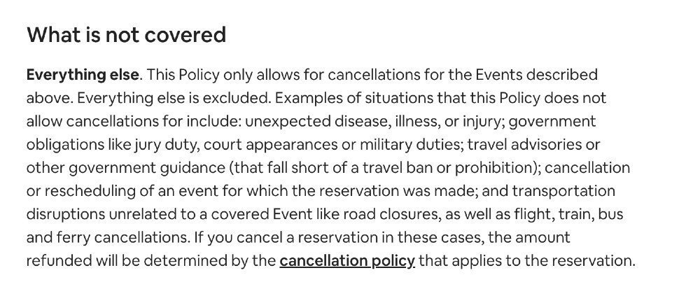 Airbnb Extenuating Circumstances Policy